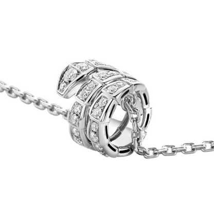 [Rose Jewelrys]SERPENTI  NECKLACE DOUBLE RING DIAMOND