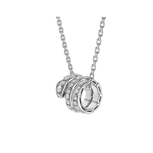 [Rose Jewelrys]SERPENTI  NECKLACE DOUBLE RING DIAMOND
