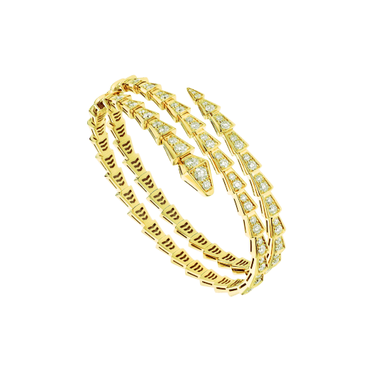 [Rose Jewelrys]SERPENTI BRACELET GOLD DIAMOND DOUBLE ROW