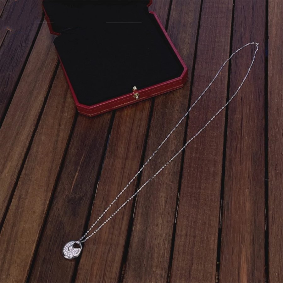 [Rose Jewelrys]AMULETTE SILVER FULL DIAMOND NECKLACE