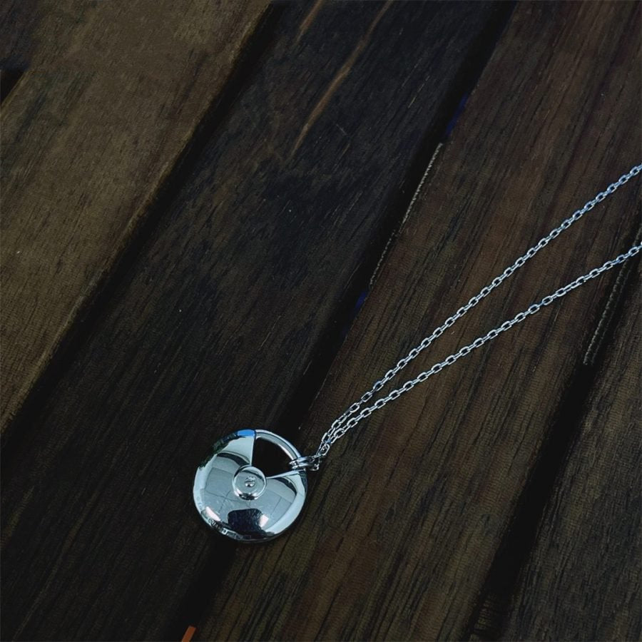 [Rose Jewelrys]AMULETTE SILVER FULL DIAMOND NECKLACE