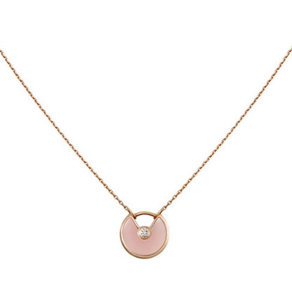 [Rose Jewelrys]AMULETTE ROSE GOLD PINK MOP NECKLACE