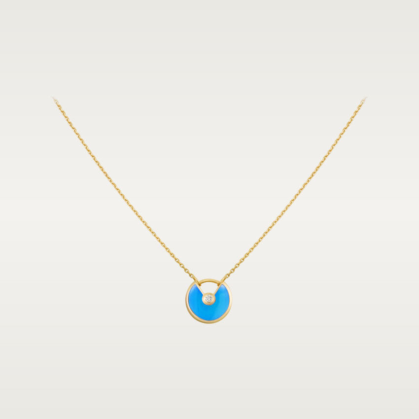 [Rose Jewelrys]AMULETTE GOLD TURQUOISE NECKLACE