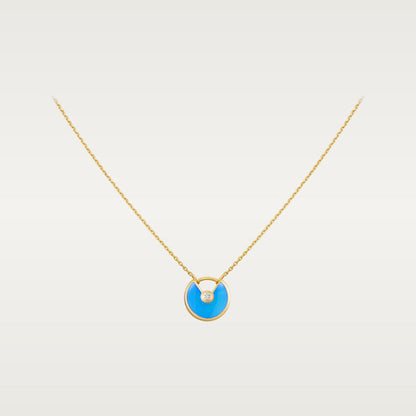 [Rose Jewelrys]AMULETTE GOLD TURQUOISE NECKLACE