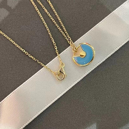 [Rose Jewelrys]AMULETTE GOLD TURQUOISE NECKLACE