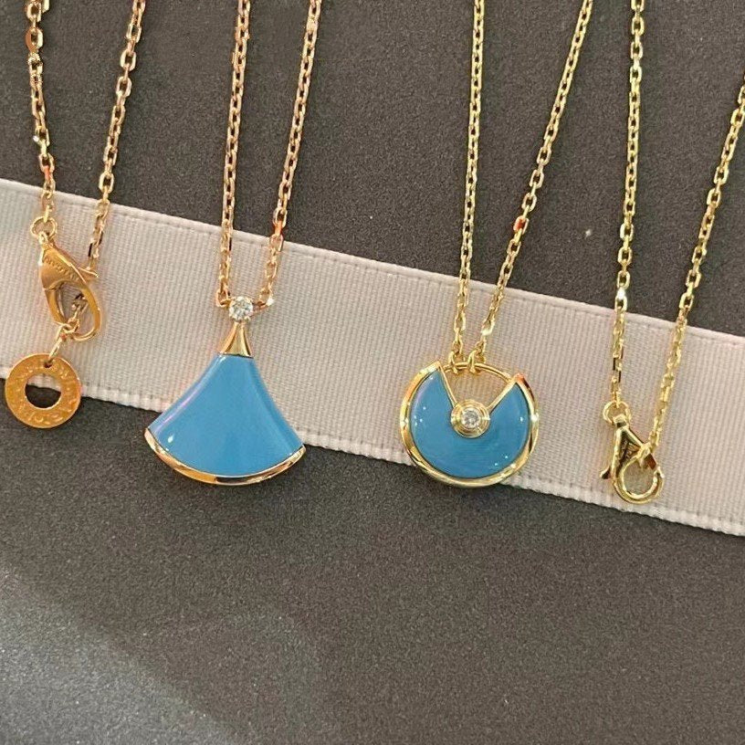 [Rose Jewelrys]AMULETTE GOLD TURQUOISE NECKLACE