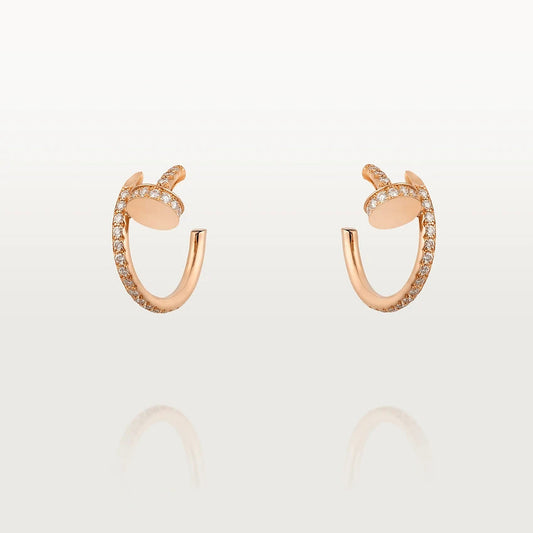 [Rose Jewelrys]JUSTE EARRINGS 12.75MM PINK GOLD DIAMOND