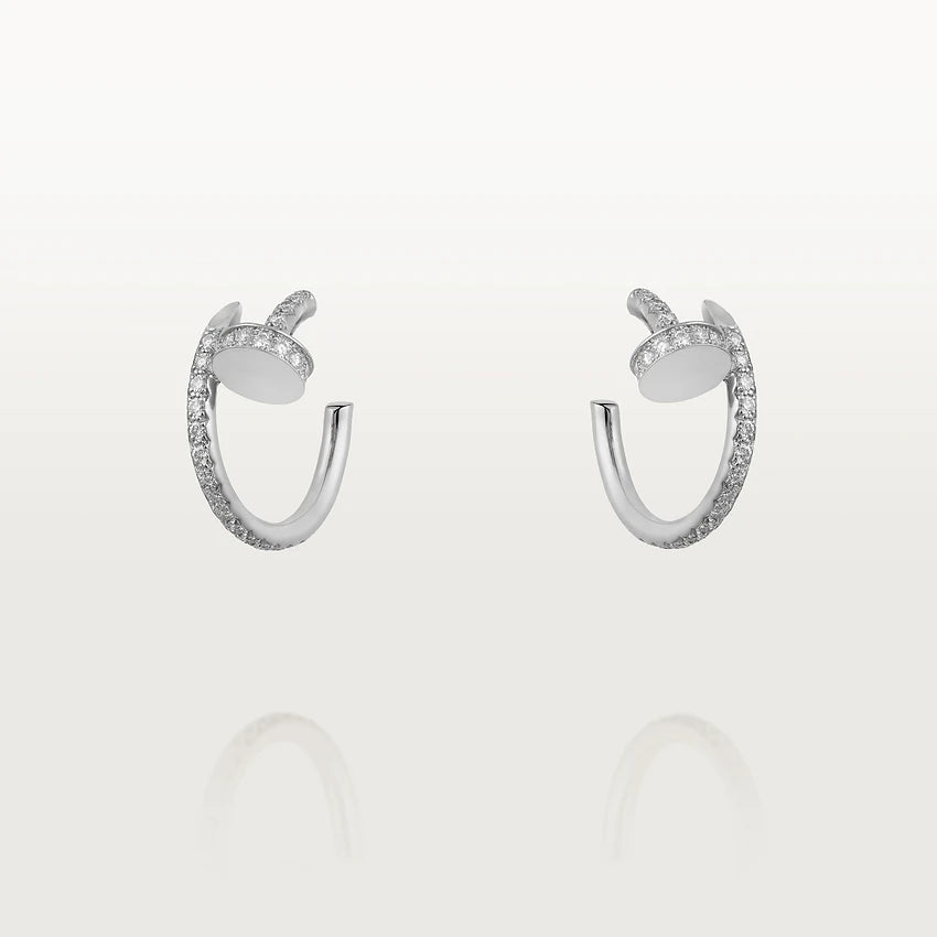 [Rose Jewelrys]JUSTE EARRINGS 12.75MM SILVER DIAMOND