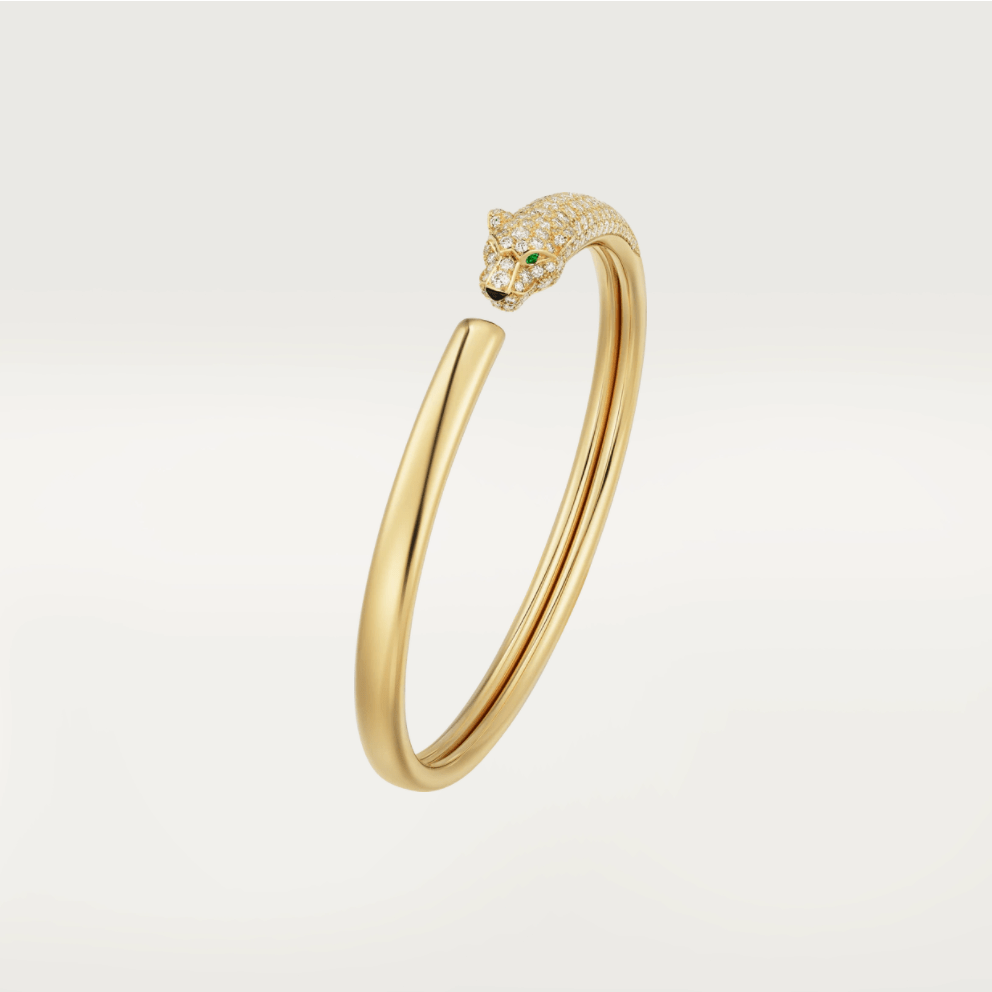 [🌹Rose💎]PANTHERE GOLD DIAMOND OPEN BRACELET