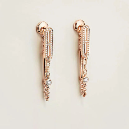 []CHAINE CHAOS DIAMOND DROP EARRINGS