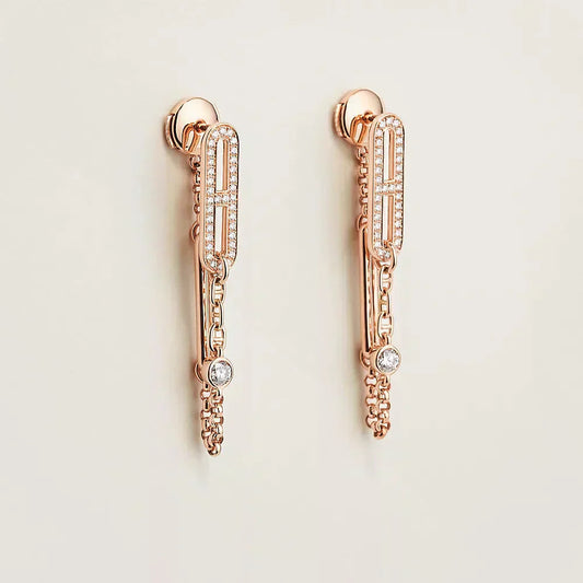 [Rose Jewelrys]CHAINE CHAOS DIAMOND DROP EARRINGS
