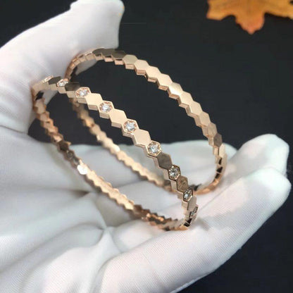 [Rose Jewelrys]BEE LOVE PINK GOLD DIAMOND BRACELET