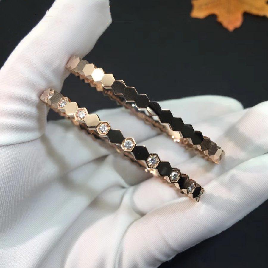 [Rose Jewelrys]BEE LOVE PINK GOLD DIAMOND BRACELET