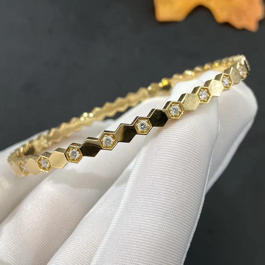 [🌹Rose💎]BEE LOVE GOLD DIAMOND BRACELET