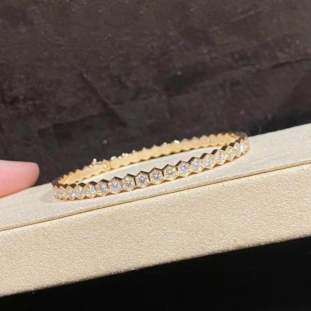 [🌹Rose💎]BEE LOVE GOLD BRACELET FULL DIAMOND