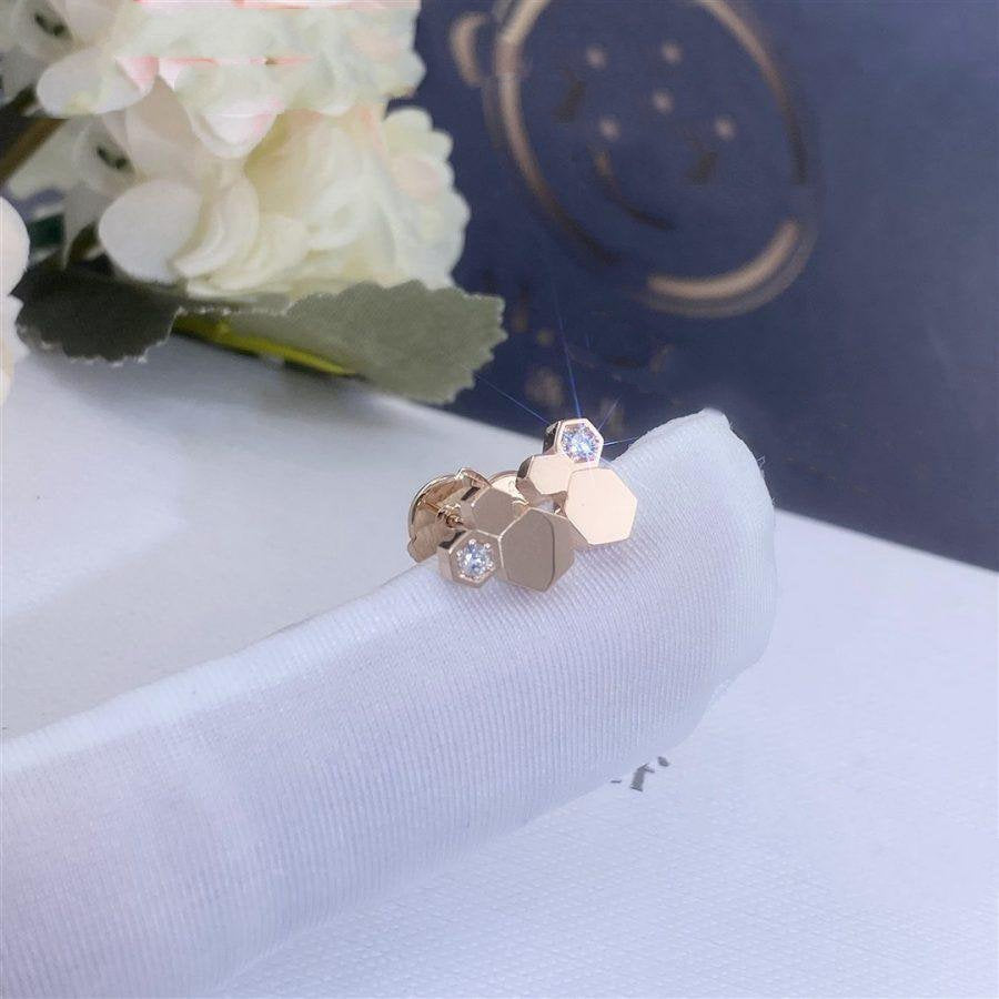 [Rose Jewelrys]BEE LOVE PINK GOLD DIAMOND EARRINGS