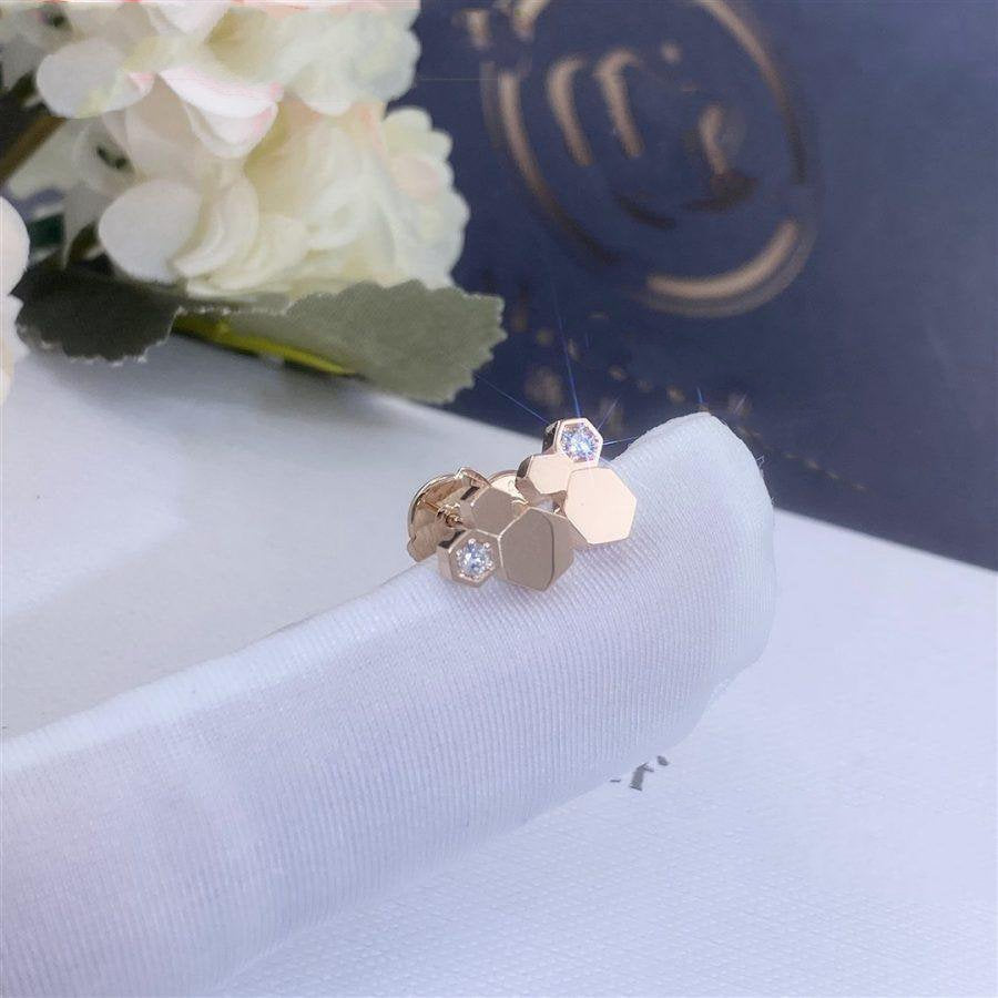 [Rose Jewelrys]BEE LOVE PINK GOLD DIAMOND EARRINGS