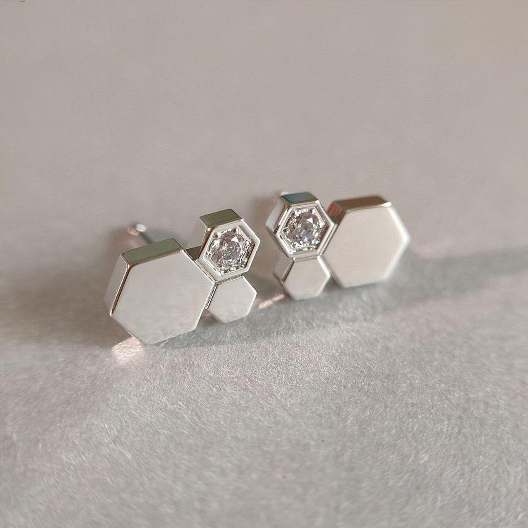 [Rose Jewelrys]BEE LOVE SILVER DIAMOND EARRINGS