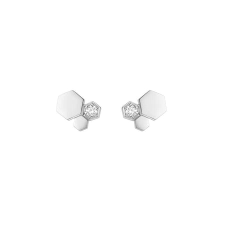 [🌹Rose💎]BEE LOVE SILVER DIAMOND EARRINGS