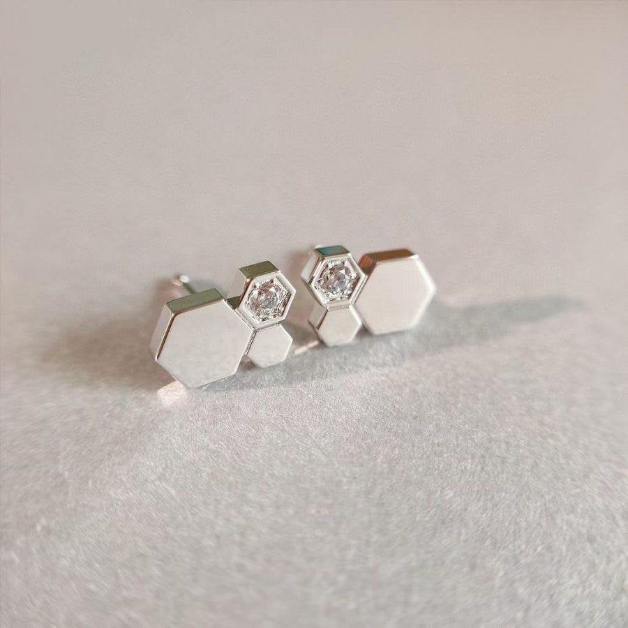 [Rose Jewelrys]BEE LOVE SILVER DIAMOND EARRINGS