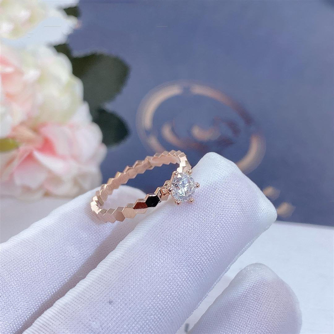 [Rose Jewelrys]BEE LOVE RING PINK GOLD 1 DIAMOND