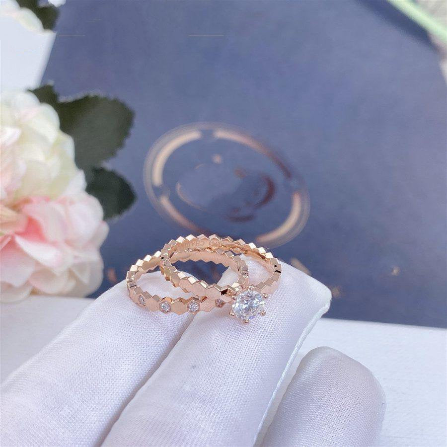 [Rose Jewelrys]BEE LOVE RING PINK GOLD 1 DIAMOND