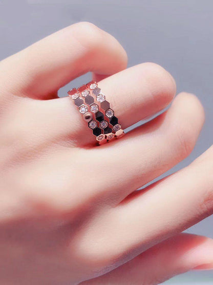 [Rose Jewelrys]BEE LOVE RING PINK GOLD DIAMOND