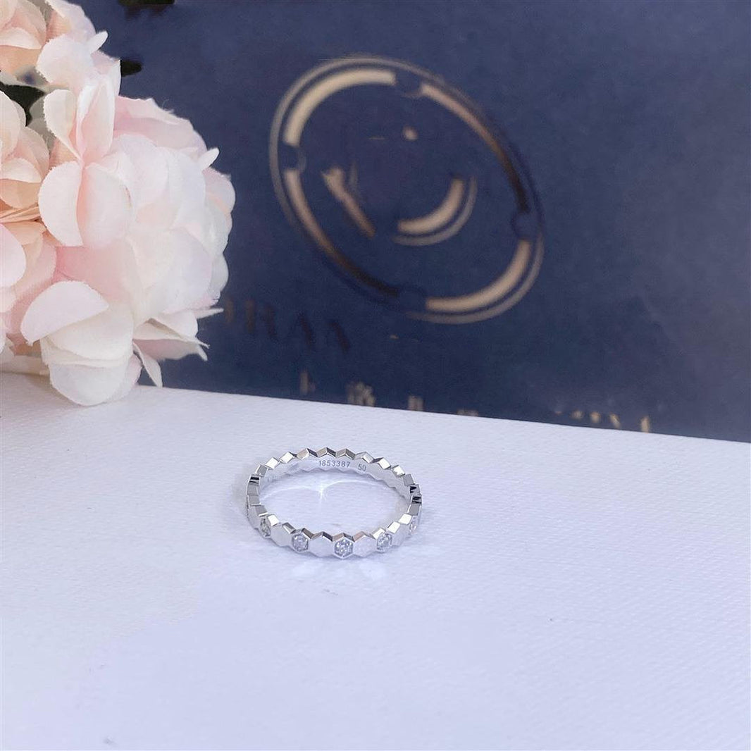 [🌹Rose💎]BEE LOVE RING SILVER DIAMOND