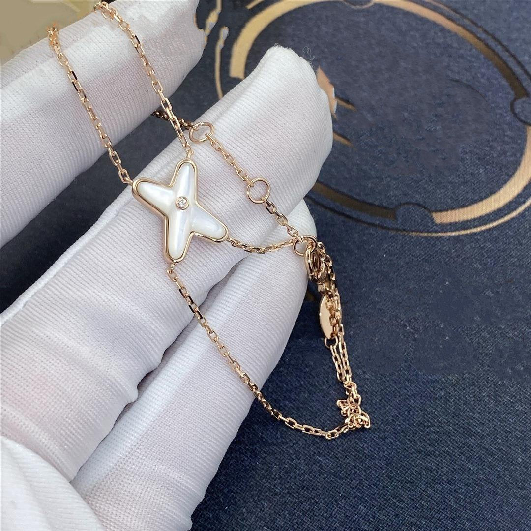 [Rose Jewelrys]JEUX BRACELET WHITE MOP PINK GOLD 1 DIAMOND