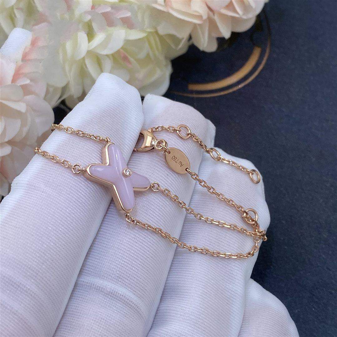 [Rose Jewelrys]JEUX BRACELET PINK MOP PINK GOLD 1 DIAMOND
