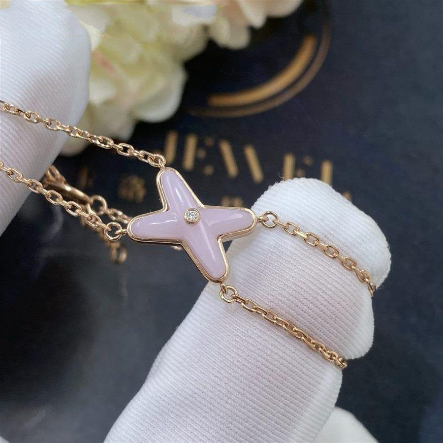 [Rose Jewelrys]JEUX BRACELET PINK MOP PINK GOLD 1 DIAMOND