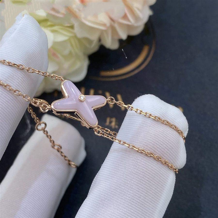 [Rose Jewelrys]JEUX BRACELET PINK MOP PINK GOLD 1 DIAMOND