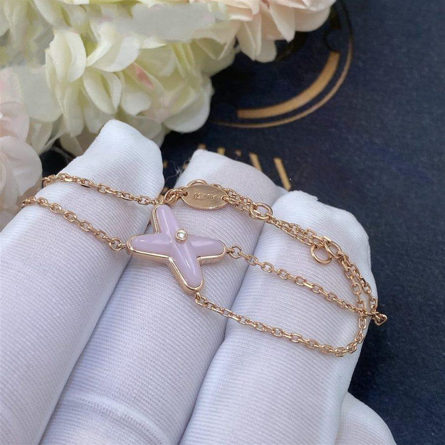 [🌹Rose💎]JEUX BRACELET PINK MOP PINK GOLD 1 DIAMOND