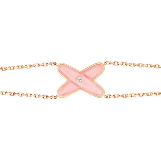 [Rose Jewelrys]JEUX BRACELET PINK MOP PINK GOLD 1 DIAMOND