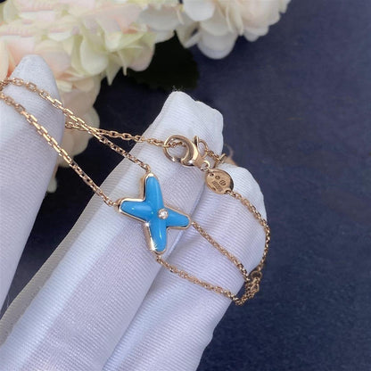 [Rose Jewelrys]JEUX BRACELET TURQUOISE PINK GOLD 1 DIAMOND