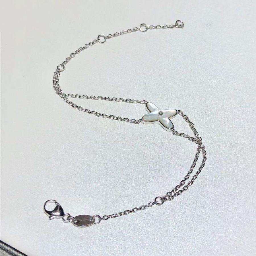[Rose Jewelrys]JEUX BRACELET WHITE MOP SILVER 1 DIAMOND