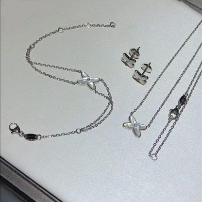 []JEUX BRACELET WHITE MOP SILVER 1 DIAMOND