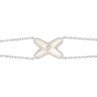 [🌹Rose💎]JEUX BRACELET WHITE MOP SILVER 1 DIAMOND