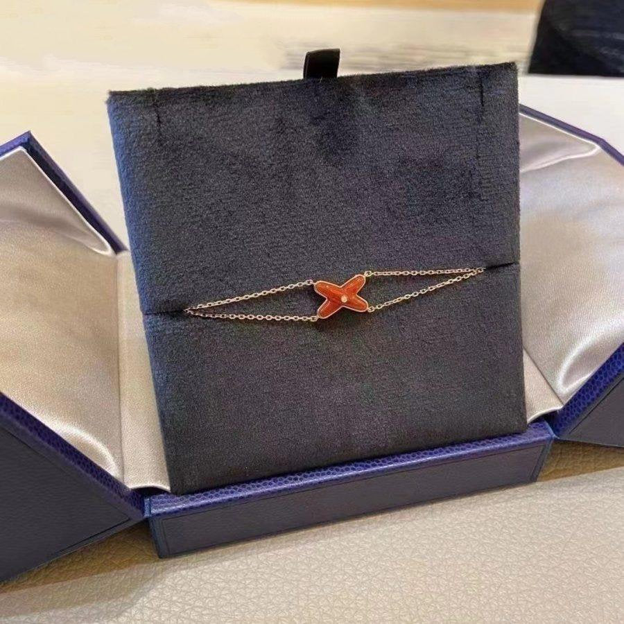 [Rose Jewelrys]JEUX BRACELET CARNELIAN PINK GOLD 1 DIAMOND