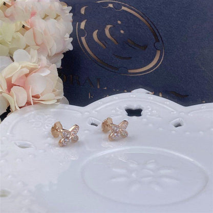 []JEUX DE PINK GOLD DIAMOND EARRINGS