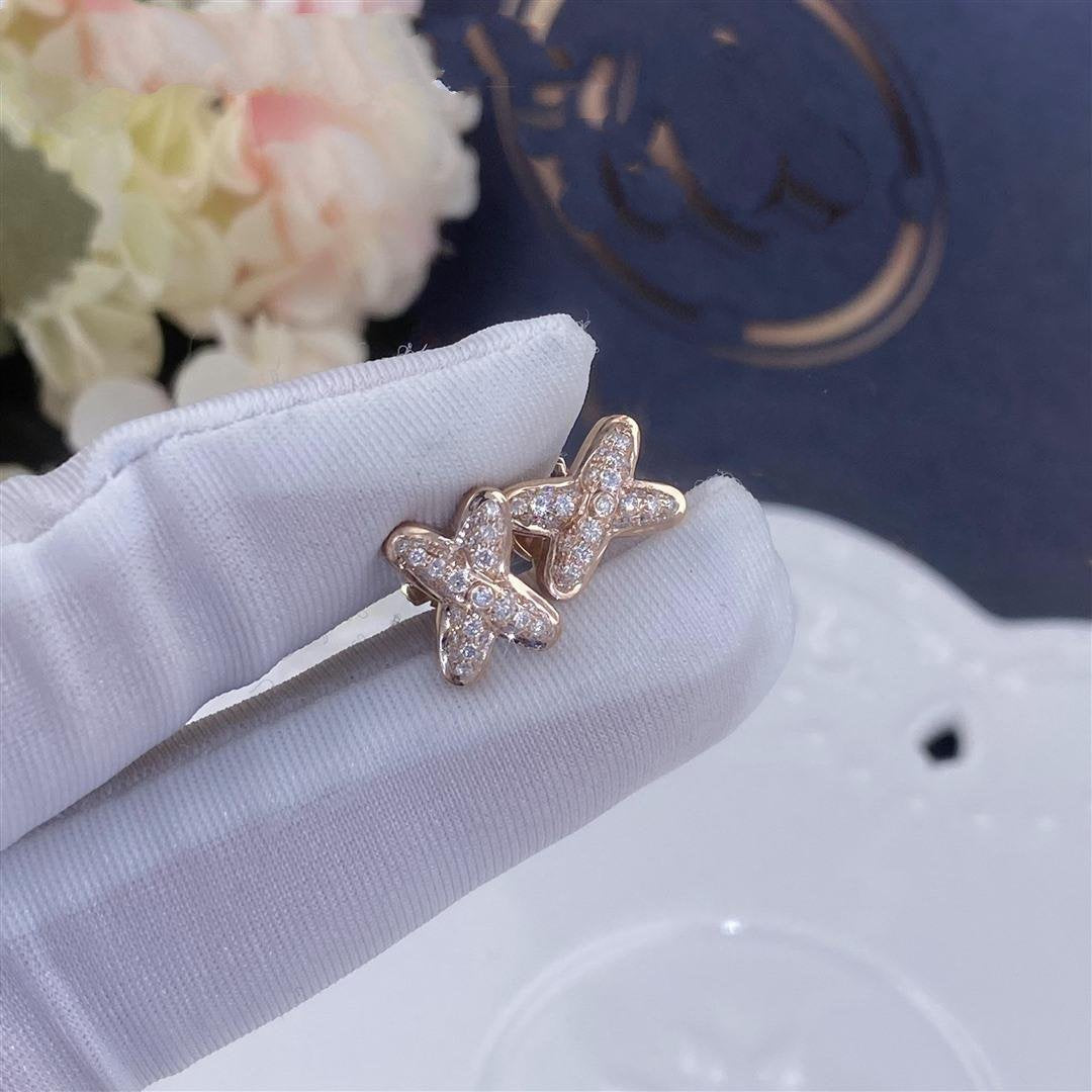 []JEUX DE PINK GOLD DIAMOND EARRINGS
