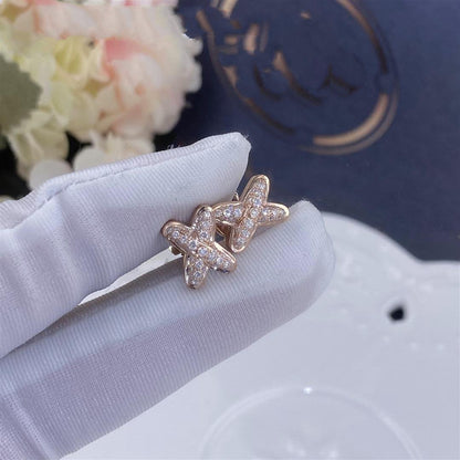 []JEUX DE PINK GOLD DIAMOND EARRINGS
