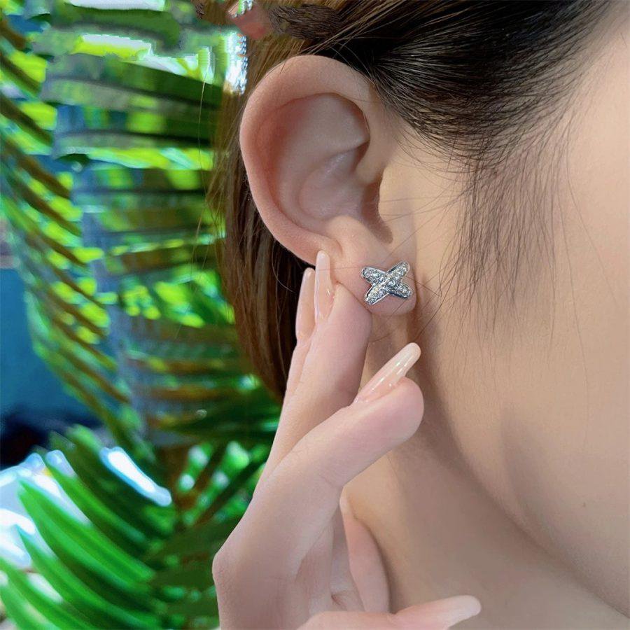[Rose Jewelrys]JEUX DE SILVER DIAMOND EARRINGS
