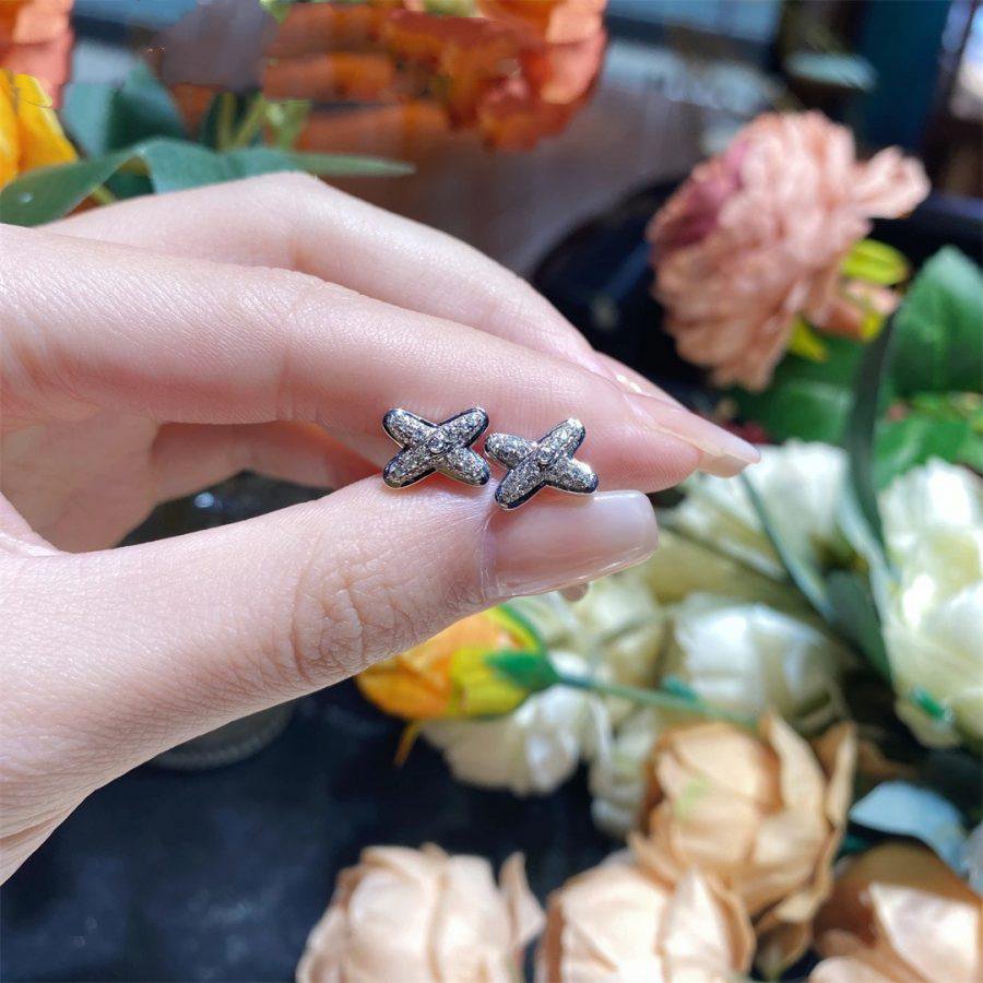 [Rose Jewelrys]JEUX DE SILVER DIAMOND EARRINGS