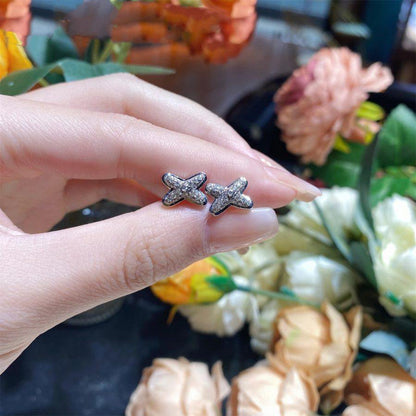 [Rose Jewelrys]JEUX DE SILVER DIAMOND EARRINGS