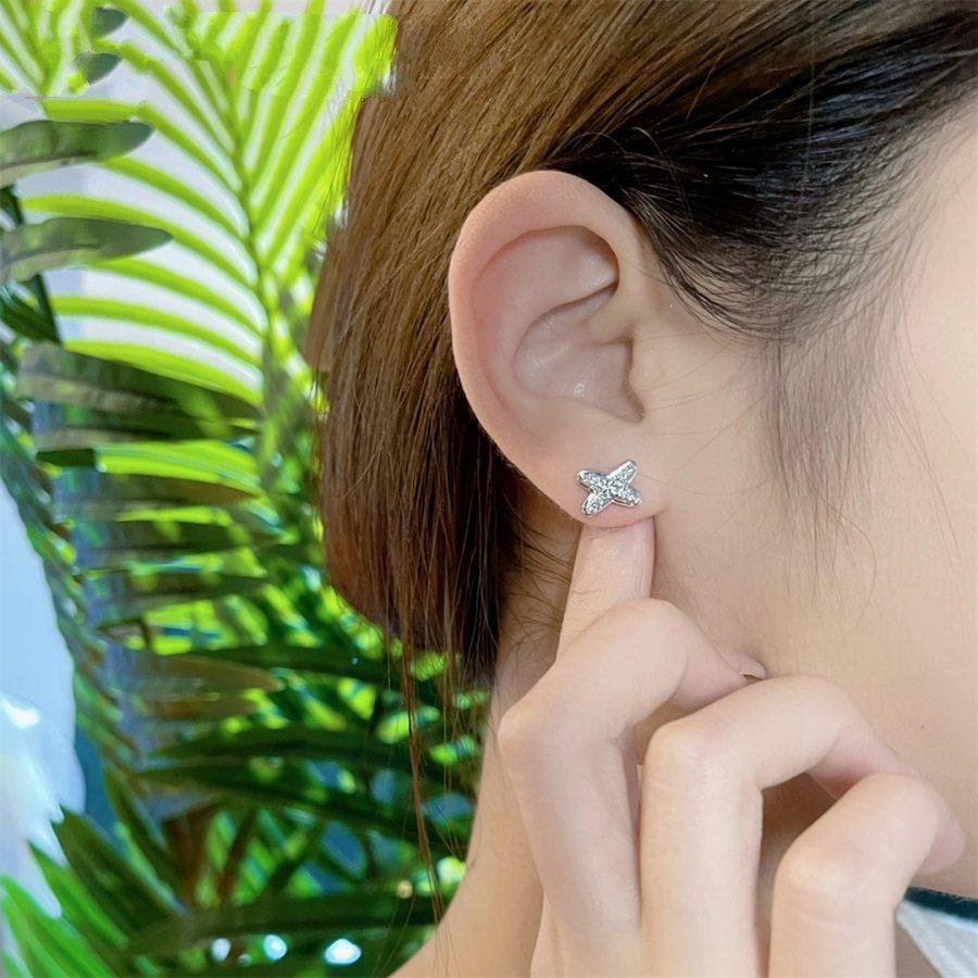 [Rose Jewelrys]JEUX DE SILVER DIAMOND EARRINGS