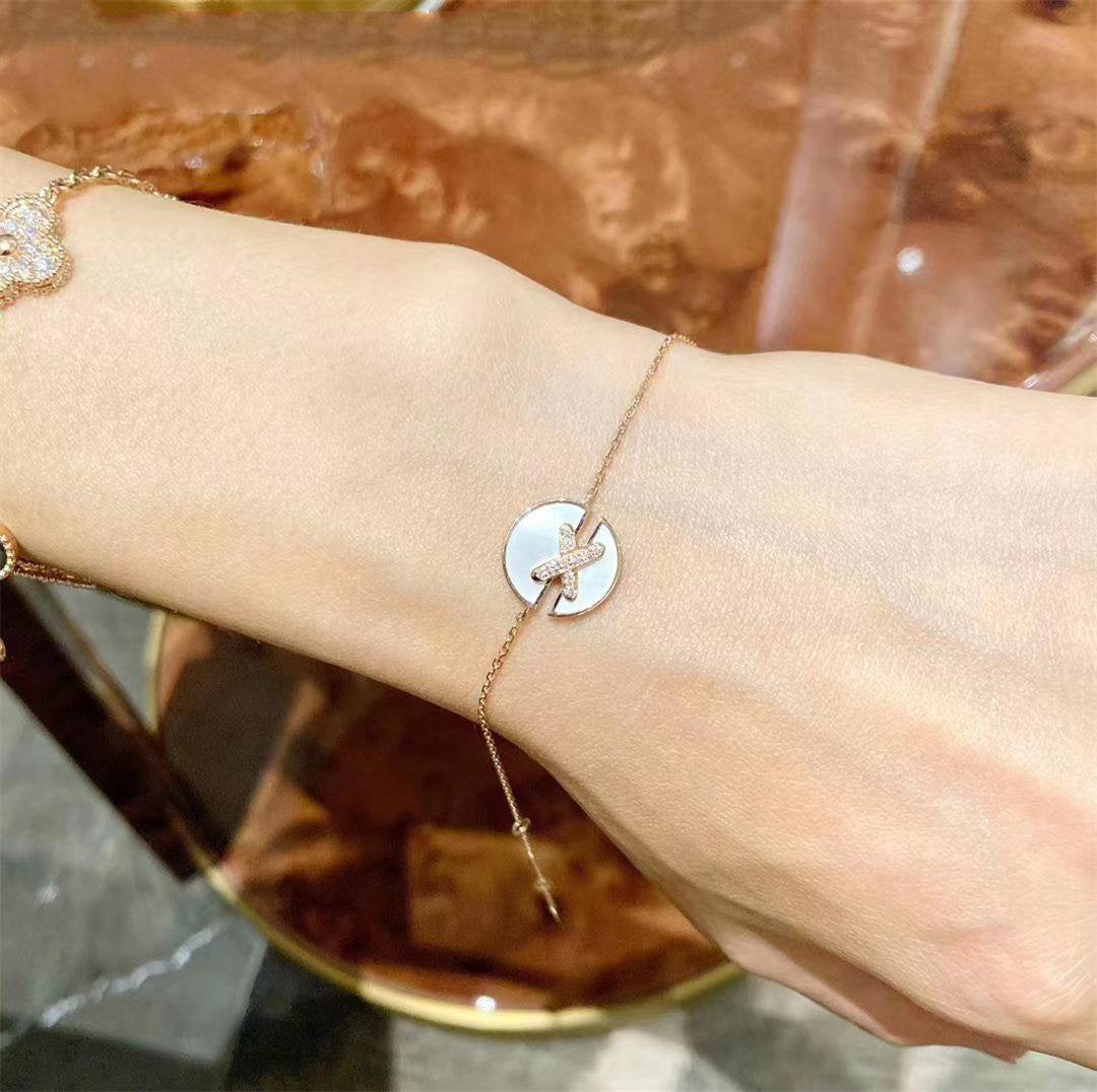 [Rose Jewelrys]JEUX DE BRACELET MOP PINK GOLD DIAMONDS