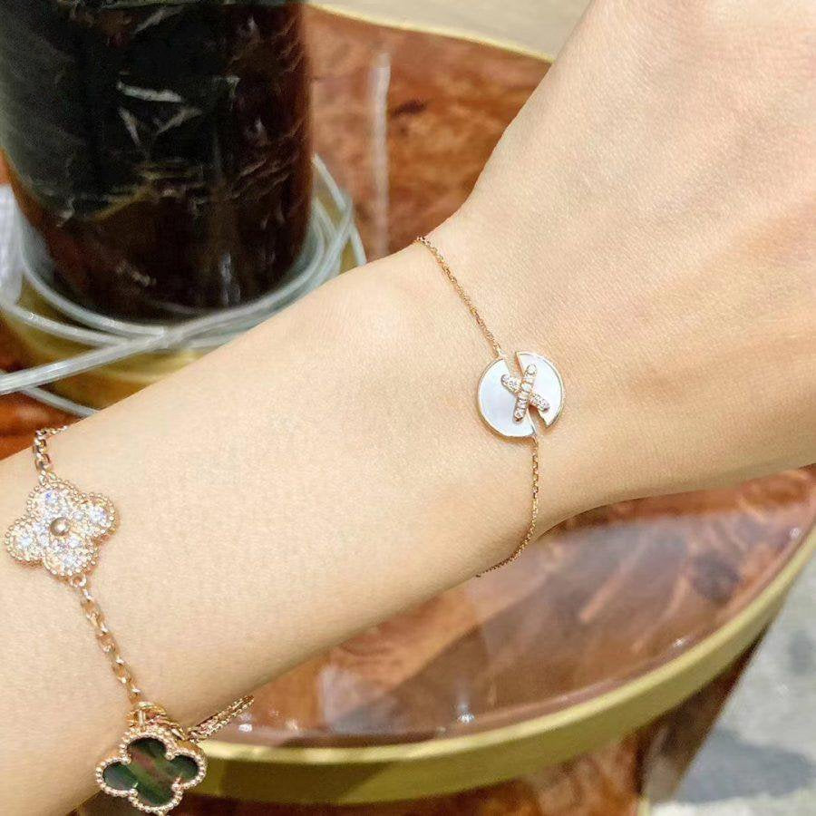 [Rose Jewelrys]JEUX DE BRACELET MOP PINK GOLD DIAMONDS