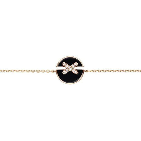 [🌹Rose💎]JEUX DE BRACELET ONYX PINK GOLD DIAMOND
