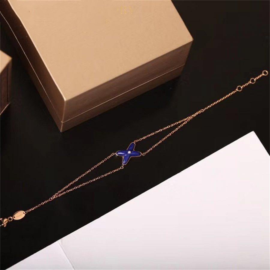 [Rose Jewelrys]Hollow Design Four-Leaf Clover Flower Shape Bracelets